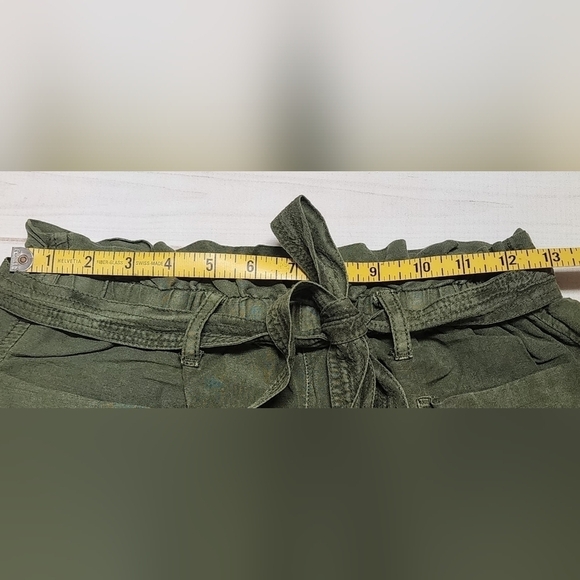 Lucky Brand Linen Paperbag Shorts in Olive Size XS New Without Tags - Picture 5 of 5